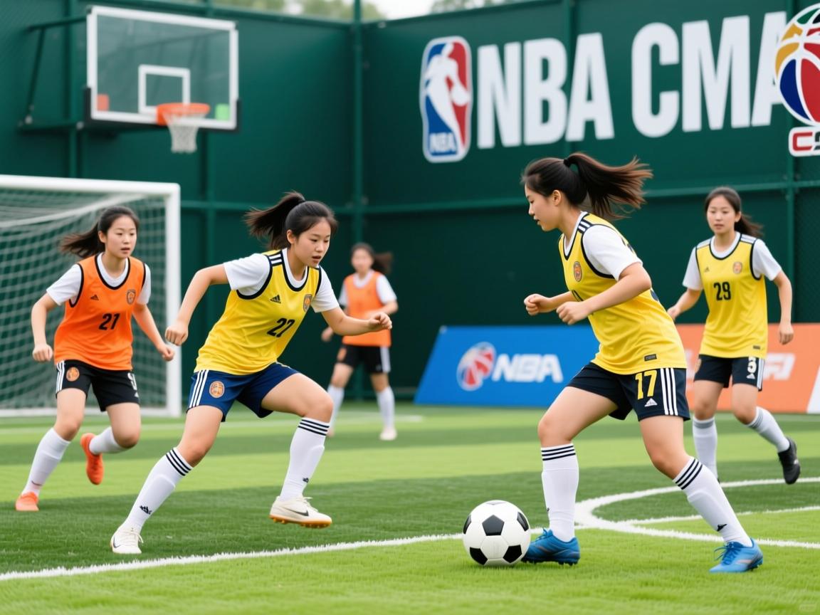 足球夏令营女队比拼，球员燃情拼搏  第2张